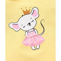 Bonfino Full Sleeves Sweatshirt Mouse Graphic - Yellow