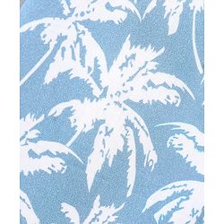 Bonfino Half Sleeves Cotton Romper Tree Print - Blue