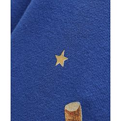 Bonfino Cotton Full Sleeves T-Shirt With Ankle Length Jogger Snowman Print - Navy