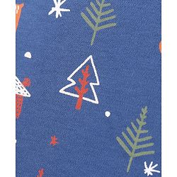 Bonfino Cotton Knit Full Sleeves T-Shirt Tree Print Pack of 3 - Blue Green Orange