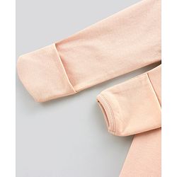 Bonfino 100% Cotton Knit Full Sleeves Sleep Suits Panda Print & Patch Work Pack of 2 - Peach & Blue