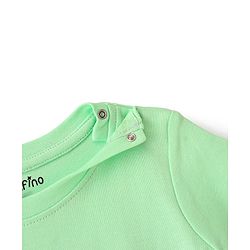 Bonfino 100% Cotton Half Sleeves Big Kitty & Croc Printed T-Shirts Pack of 2 - Lavender & Green