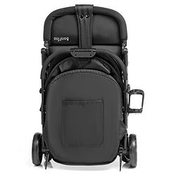 Bonfino Aero Lite Baby Cruiser Stroller, 5-Point Harness, Single Hand Fold, Swivel Wheels - Black| Reclining Backrest and Adjustable Foot Rest| Concealed Link Brake