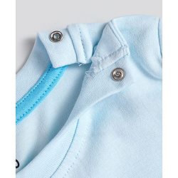 Bonfino Cotton Knit Half Sleeves T-Shirts & Short Night Suits with Nautical Theme Print Pack of 3 - Light Blue & White
