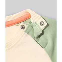 Bonfino 100% Cotton Knit Half Raglan Sleeves Colour Block T-Shirts With Animal Print Pack Of 5 - White & Mint