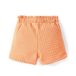 Bonfino Woven Sleeveless Textured Co-Ords Top & Shorts Set - Orange