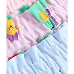 Bonfino 100% Cotton Knit Shorts With Sea Horse Print Pack Of 3 - Blue Lavender & Pink