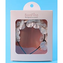 Bonfino Free Size Hair Band With Floral Applique - Beige