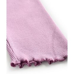 Bonfino 100% Cotton Knit Full Length Printed Leggings Pack Of 3 - Lavender Peach & Ivory