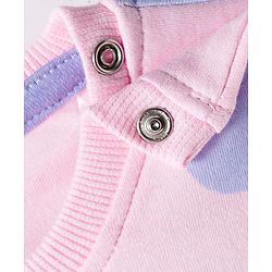 Bonfino 100% Cotton Knit Full Sleeves Co-ords Night Suit With Floral Print Pack of 3 - Lavender Light Pink & White