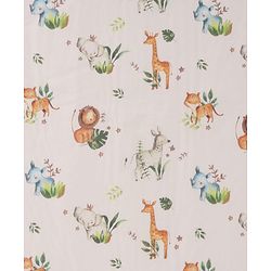 Bonfino Premium Diaper Changing Mat | 100% Organic Cotton | Waterproof Back | Foldable & Machine Washable | African Safari Print - Green & White