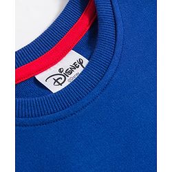 Bonfino Marvel Terry Knit Full Sleeves Oversized Sweatshirt & Lounge Pant Set with Spider Man Front & Back Graphic - Blue