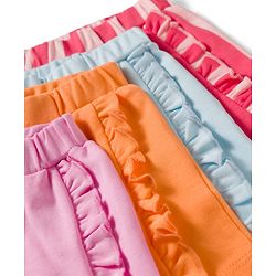 Bonfino 100% Cotton Knit Striped Shorts with Frill Detailing Pack of 4 - Multicolor