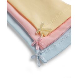 Bonfino Cotton Knit Full Length Solid Colour Leggings Pack Of 3 - Pink Yellow & Light Blue