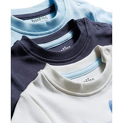 Bonfino 100% Cotton Knit Half Sleeves T-Shirt & Cargo Shorts Set with Airplane Print Pack of 3 - Multicolor