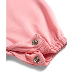 Bonfino 100% Cotton Knit Flutter Sleeves Polka Dots & Floral Printed Rompers Pack of 4 - Pink, White & Peach
