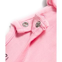 Bonfino 100% Cotton Knit Flutter Sleeves T-Shirts with 3D Applique & Shorts Pack of 2 - Pink & Purple