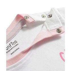 Bonfino 100% Cotton Knit Half Sleeves Oversized Text Printed T-Shirt & Shorts Set -Pink & White