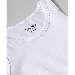 Bonfino Cotton Elastane Knit Sleeveless Solid Vests Pack of 5 - White