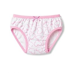 Bonfino Cotton Elastane Knit Star Heart Printed Panties Pack of 5 - Multicolor