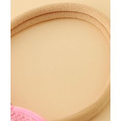 Bonfino Headbands With Bow Applique Pack of 3 - Pink & Cream