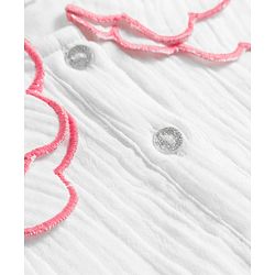 Bonfino 100% Cotton Woven Half Sleeves Solid Top & Shorts Set - White