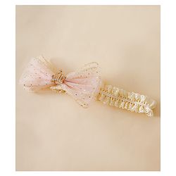 Bonfino Free Size Crown Bow Headbands - Beige