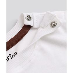 Bonfino 100% Cotton Knit Full Sleeves Co-Ords T-Shirt & Pyjama Night Suit with Bear Print Pack of 3 - White & Brown
