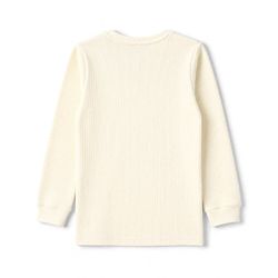 Bonfino 100% Cotton Knit Full Sleeves Co-Ords T-Shirt & Pyjama Night Suit - Offwhite