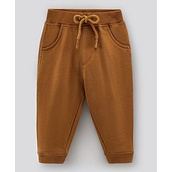Bonfino Full Sleeves Hooded T-Shirt & Lounge Pant Color Block - Offwhite Brown