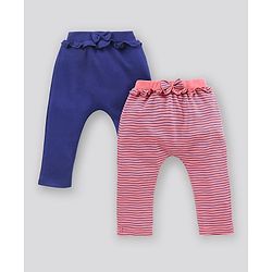 Bonfino Full Length Diaper Legging Solid Color Pack of 2 - Brown Navy