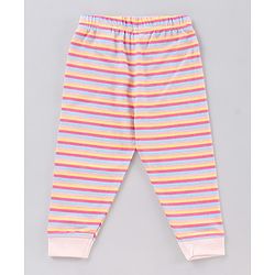 Bonfino Full Sleeves Pyjama Set Unicorn Print - Pink Multicolor
