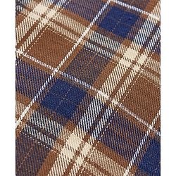Bonfino Full Sleeves Checked Shirt & Washed Denim Dungaree Set - Blue Brown
