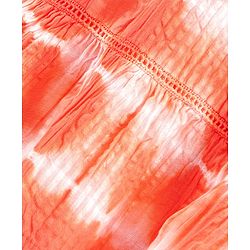 Bonfino Sleeveless Tye & Dye Dress With Headband - Orange