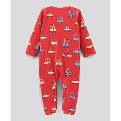 Bonfino Full Sleeves Footed Sleep Suit Multi Print Pack of 2 - Multicolor