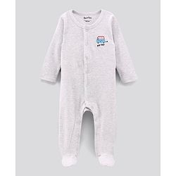 Bonfino Full Sleeves Footed Sleep Suit Multi Print Pack of 2 - Multicolor
