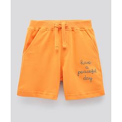 Bonfino Shorts With Cord Placement Print - Orange