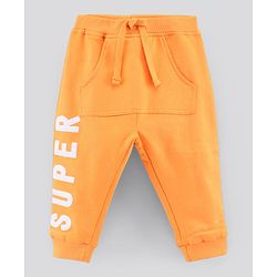 Bonfino Full Length Joggers Text Print Pack of 2 - Orange Blue