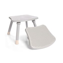 Bonfino Bliss 6-in-1 High Chair - Convertible Booster & Dining Chair, Study & Game Table with Removable Game Tray with Grooves - Grey| Anti-skid Legs| Removable Seat Cover| 5-point Safety Harness