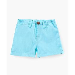 Bonfino Above Knee Length Denim Washed Shorts - Green