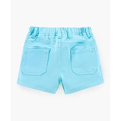 Bonfino Above Knee Length Denim Washed Shorts - Green