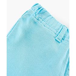 Bonfino Above Knee Length Denim Washed Shorts - Green
