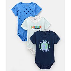 Bonfino Half Sleeves Onesies Printed Pack of 3 - Multicolor