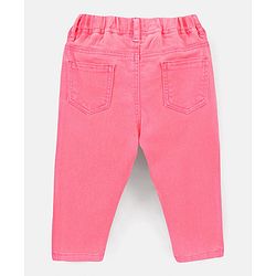 Bonfino Ankle Length Cotton Woven Jeans Solid - Pink