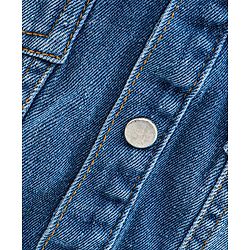 Bonfino Cotton Woven Full Sleeves Washed Denim Jacket - Blue