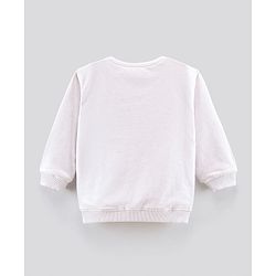 Bonfino Cotton Full Sleeves Sweatshirt Multiprint - White