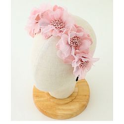 Bonfino Free Size Floral Design Hair Band - Pink