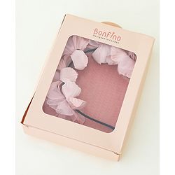 Bonfino Free Size Floral Design Hair Band - Pink