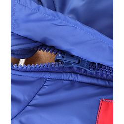 Bonfino Full Sleeves Hooded Puffer Jackets - Blue