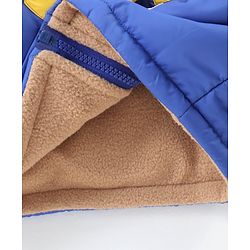 Bonfino Full Sleeves Hooded Puffer Jackets - Blue